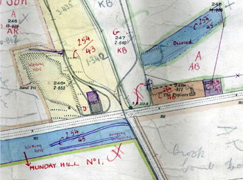 Munday Hill Number 1 pit and disused pit in 1927